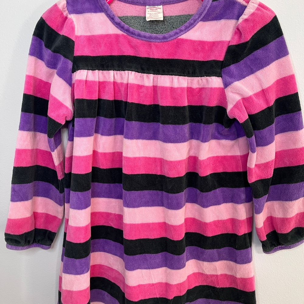 Colorful Striped Long Sleeve Dress